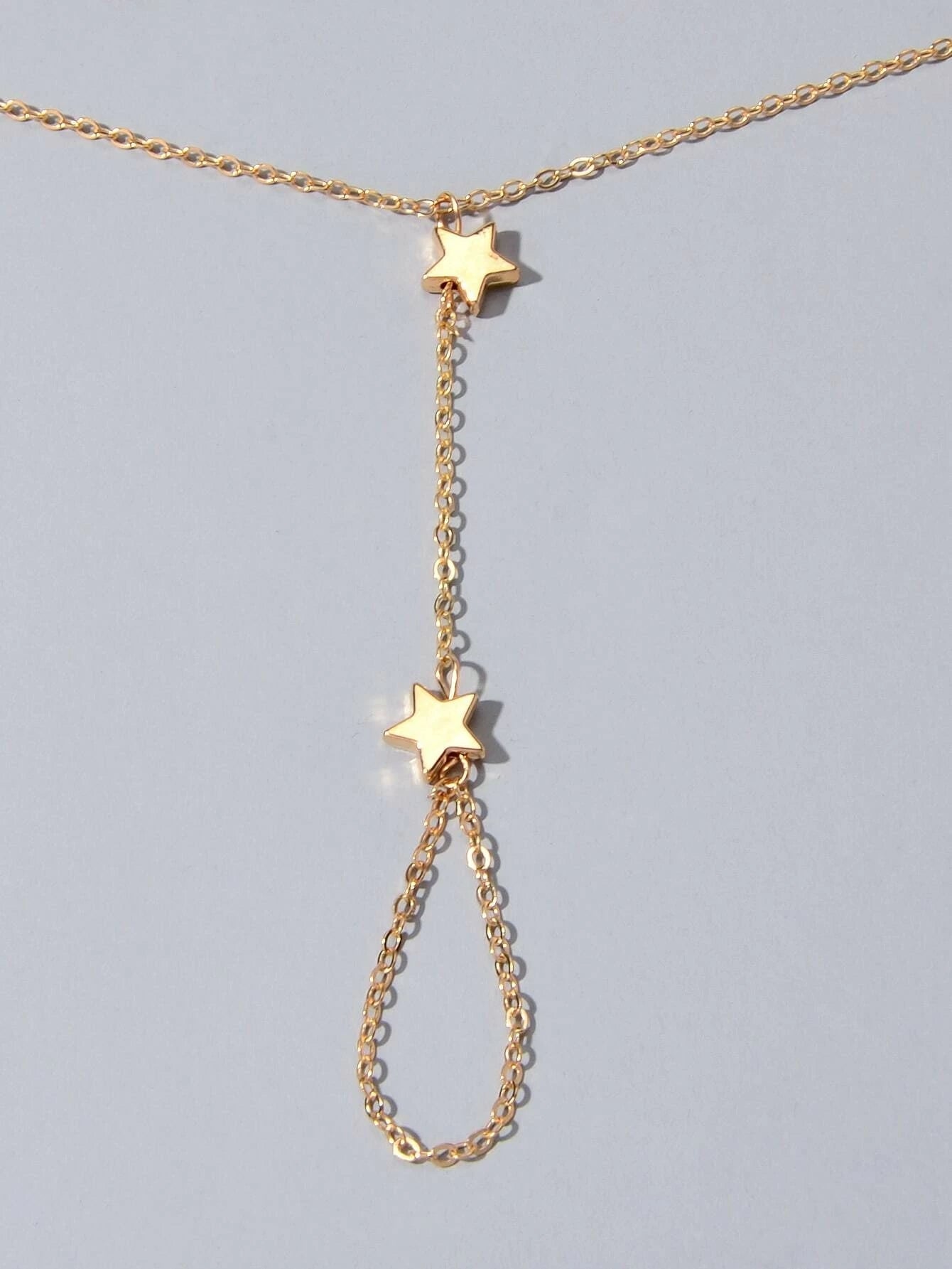 Fashion Jewellery Gold Chain Star Slave Bracelet with Finger Women Accessories-3