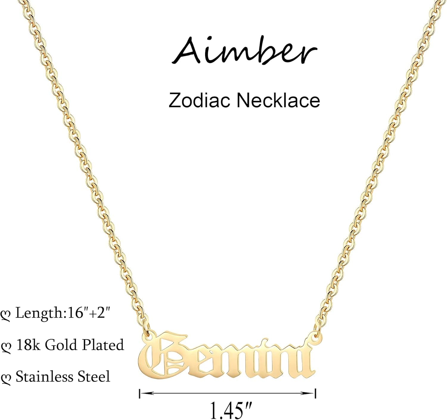 18K Gold Plated Astrology Necklace for Women Jewelry,12 Zodiac Pendant Horoscope Constellations Necklace