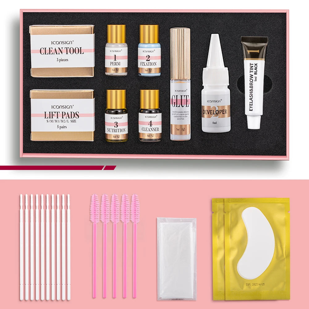 Lash Lift and Tint Kit Professional Eyelash Lifting Tint Brow Lamination Dye Eye Makeup Tools